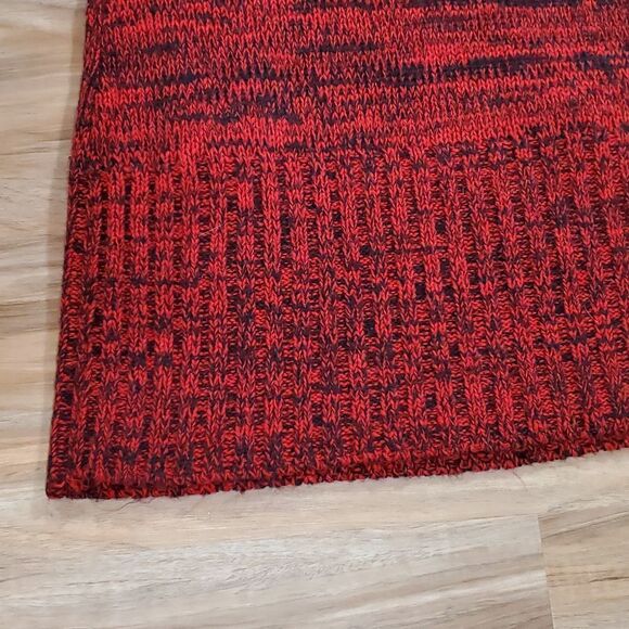 💜Ashley Red Variegated Sweater Buttoned Cowl Neck Dress w/Pockets Medium - Picture 5 of 7